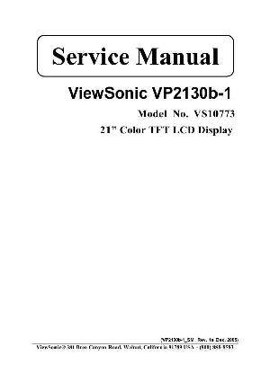 Сервисная инструкция Viewsonic VP2130B-1 (VS10773) ― Manual-Shop.ru