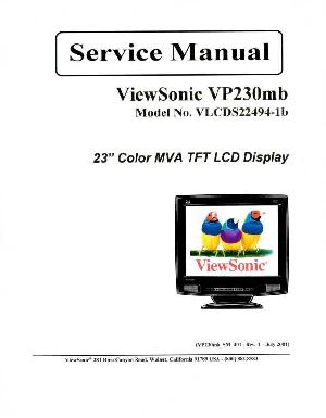 Service manual Viewsonic VP230MB (VLCDS22494-1B) ― Manual-Shop.ru