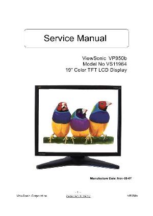 Сервисная инструкция Viewsonic VP950B (VS11964) ― Manual-Shop.ru