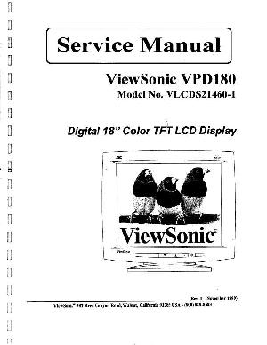 Сервисная инструкция Viewsonic VPD180 (VLCDS21460-1) ― Manual-Shop.ru