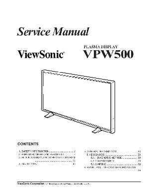 Сервисная инструкция Viewsonic VPW500 ― Manual-Shop.ru