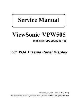 Сервисная инструкция Viewsonic VPW505 ― Manual-Shop.ru