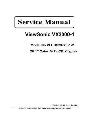 Service manual Viewsonic VX2000-1 (VLCDS23723-1W) ― Manual-Shop.ru