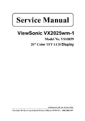 Сервисная инструкция Viewsonic VX2025WM-1 (VS10859) ― Manual-Shop.ru