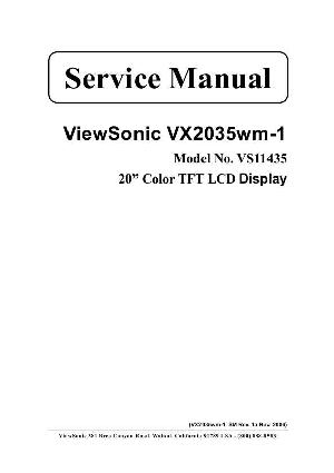 Сервисная инструкция Viewsonic VX2035WM-1 (VS11435) ― Manual-Shop.ru