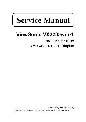 Сервисная инструкция Viewsonic VX2235WM-1 (VS11349) ― Manual-Shop.ru