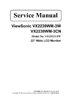 Сервисная инструкция Viewsonic VX2239WM-3W, VX2239WM-3CN (VS13513-1W) ― Manual-Shop.ru