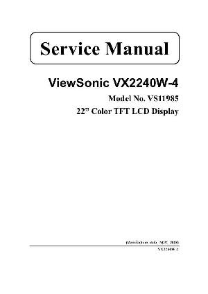 Сервисная инструкция Viewsonic VX2240W-4 (VS11985) ― Manual-Shop.ru
