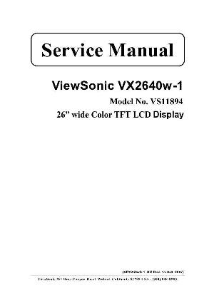 Сервисная инструкция Viewsonic VX2640W-1 (VS11894) ― Manual-Shop.ru