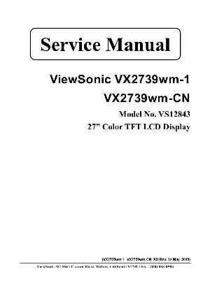 Сервисная инструкция Viewsonic VX2739WM-1, VX2739WM-CN (VS12843) ― Manual-Shop.ru