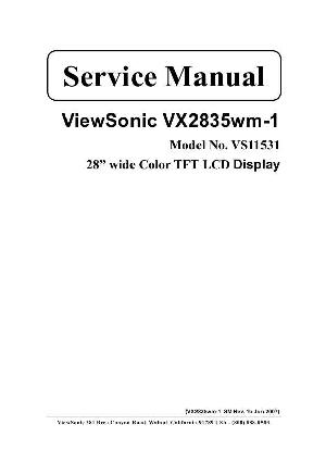 Сервисная инструкция Viewsonic VX2835WM-1 (VS11531) ― Manual-Shop.ru