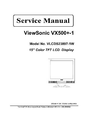 Сервисная инструкция Viewsonic VX500+-1 (VLCDS23897-1W) ― Manual-Shop.ru