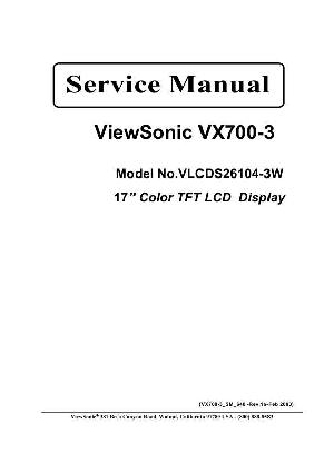 Сервисная инструкция Viewsonic VX700-3 (VLCDS26104-3W) ― Manual-Shop.ru
