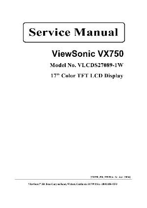 Service manual Viewsonic VX750 (VLCDS27089-1W) ― Manual-Shop.ru