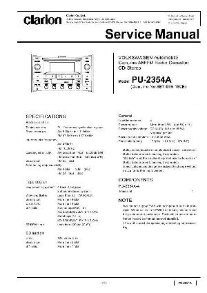 Сервисная инструкция Clarion PU-2354A ― Manual-Shop.ru