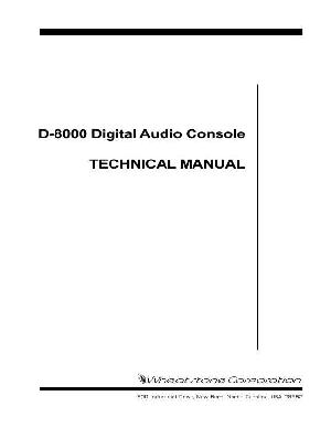Сервисная инструкция Wheatstone D-8000 ― Manual-Shop.ru