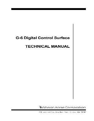 Service manual Wheatstone G-6 ― Manual-Shop.ru
