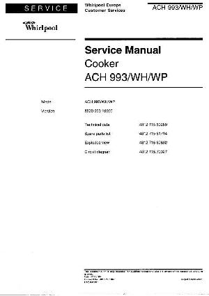 Сервисная инструкция Whirlpool ACH-993 ― Manual-Shop.ru