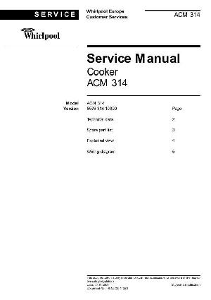 Сервисная инструкция Whirlpool ACM-314 ― Manual-Shop.ru