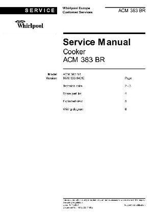 Сервисная инструкция Whirlpool ACM-383 ― Manual-Shop.ru