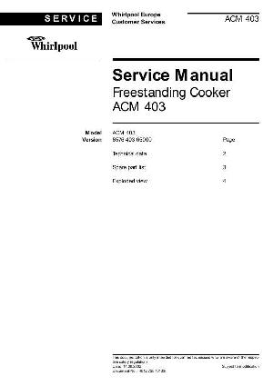 Сервисная инструкция Whirlpool ACM-403 ― Manual-Shop.ru