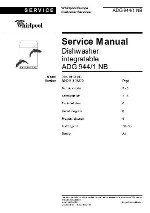 Сервисная инструкция Whirlpool ADG-944 ― Manual-Shop.ru