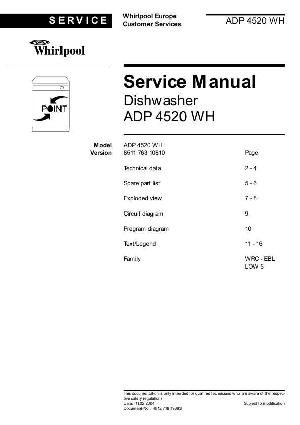 Сервисная инструкция Whirlpool ADP-4520 ― Manual-Shop.ru