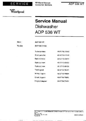 Сервисная инструкция Whirlpool ADP-536 ― Manual-Shop.ru