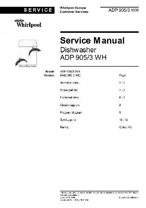 Сервисная инструкция Whirlpool ADP-905 ― Manual-Shop.ru