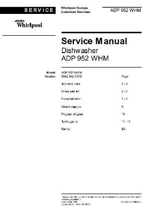 Сервисная инструкция Whirlpool ADP-952 ― Manual-Shop.ru