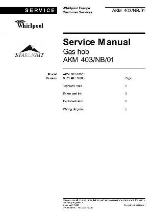 Сервисная инструкция Whirlpool AKM-403 ― Manual-Shop.ru