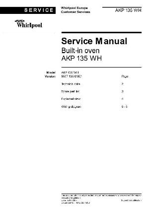 Сервисная инструкция Whirlpool AKP-135 ― Manual-Shop.ru