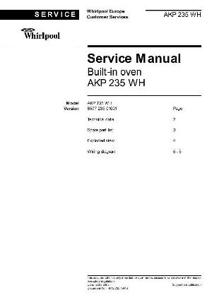 Сервисная инструкция Whirlpool AKP-235 ― Manual-Shop.ru