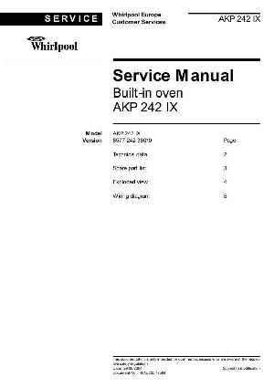 Сервисная инструкция Whirlpool AKP-242 ― Manual-Shop.ru