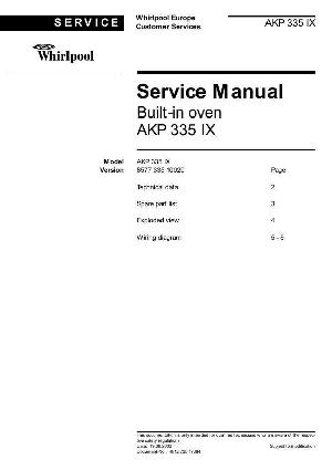 Сервисная инструкция Whirlpool AKP-335 ― Manual-Shop.ru