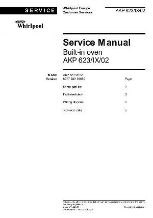 Сервисная инструкция Whirlpool AKP-623 ― Manual-Shop.ru