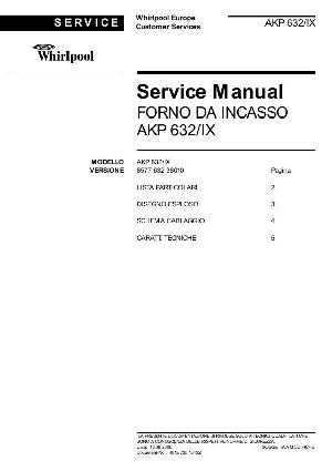 Сервисная инструкция Whirlpool AKP-632 ― Manual-Shop.ru