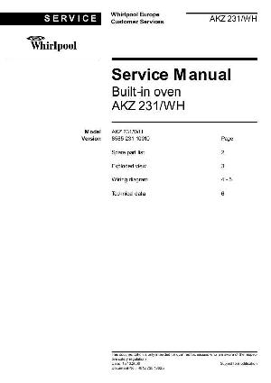 Service manual Whirlpool AKZ-231 ― Manual-Shop.ru