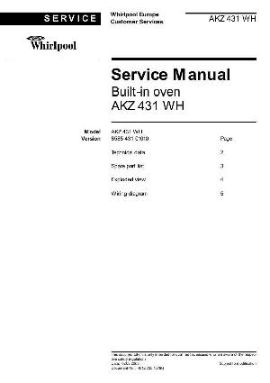 Сервисная инструкция Whirlpool AKZ-431 ― Manual-Shop.ru