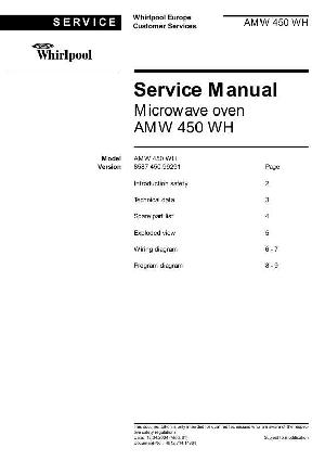 Сервисная инструкция Whirlpool AMW-450 ― Manual-Shop.ru