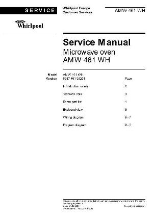 Сервисная инструкция Whirlpool AMW-461 ― Manual-Shop.ru