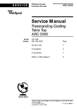 Сервисная инструкция Whirlpool ARC-0060 ― Manual-Shop.ru