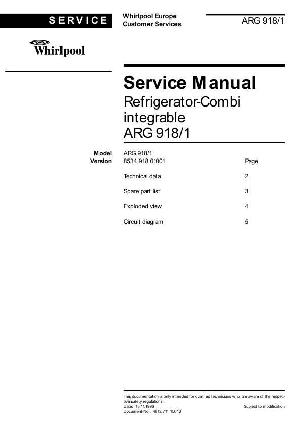 Service manual Whirlpool ARG-918 ― Manual-Shop.ru
