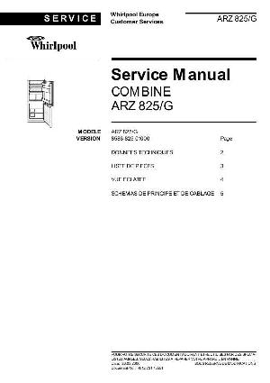 Сервисная инструкция Whirlpool ARZ-825 ― Manual-Shop.ru