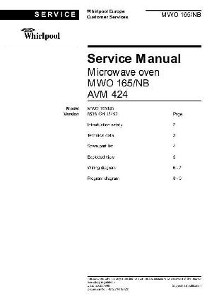 Service manual Whirlpool AVM-424 ― Manual-Shop.ru