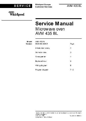 Service manual Whirlpool AVM-435 ― Manual-Shop.ru