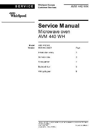 Сервисная инструкция Whirlpool AVM-440 ― Manual-Shop.ru
