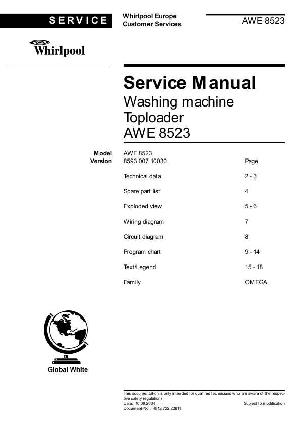 Сервисная инструкция Whirlpool AWE-8523 ― Manual-Shop.ru
