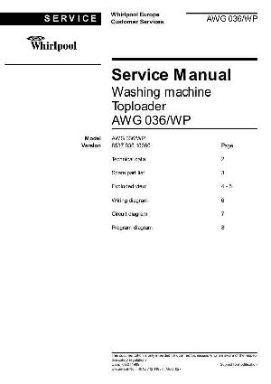 Service manual Whirlpool AWG-036 ― Manual-Shop.ru
