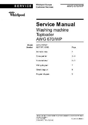 Service manual Whirlpool AWG-670 ― Manual-Shop.ru